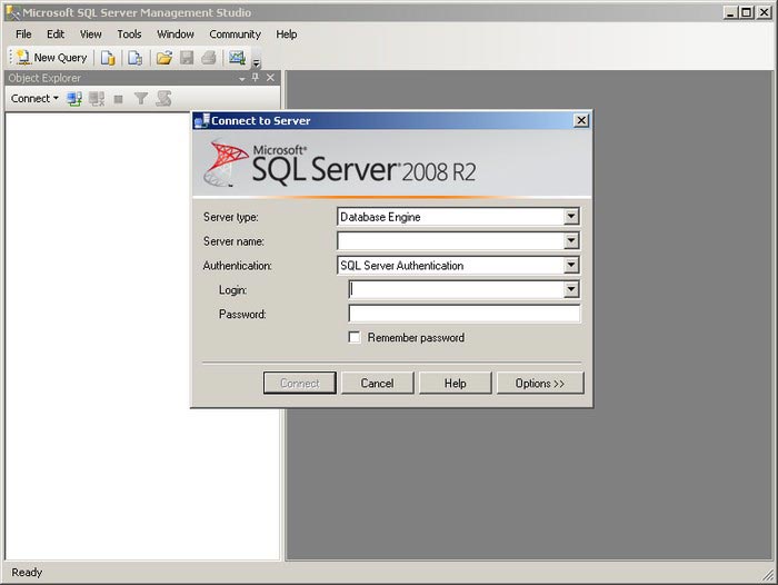 Как управлять базой данных MSSQL (Microsoft SQL Server) - шаг 2.1